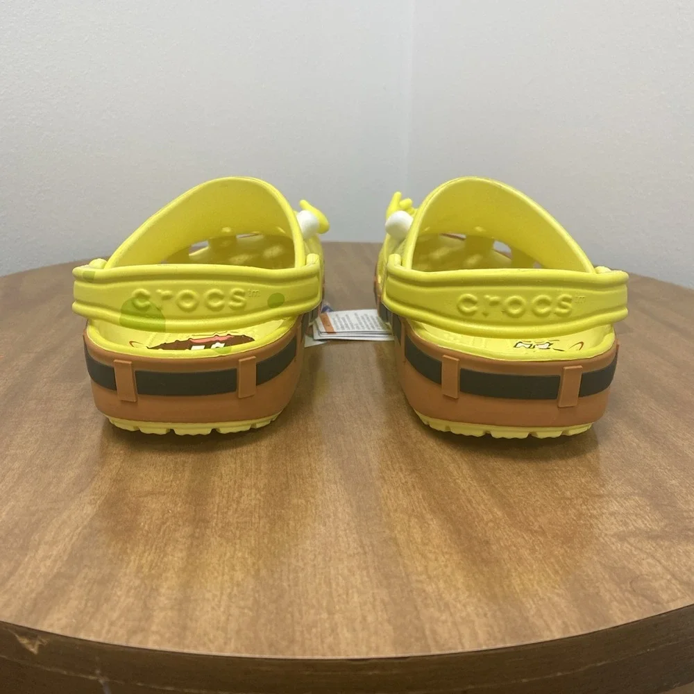 Spongebob Squarepants x Crocs Slides Slip On Casual Yellow‎ Mens8/Womens 10